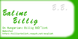 balint billig business card